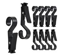 10 Pezzi Mollette per Bucato, Mollette in Plastica con Gancio Antiscivolo Portatili Appendini con Pinza per Asciugamano Cappello Calzino Campeggio