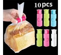 10 pezzi Mollette per sacchetti di cibo, Mollette per sigillare sacchetti di pane, Mollette ermetiche, Mollette a molla, Adatti per sacchetti di latte in polvere, sacchetti di plastica e sacchetti di