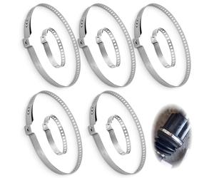 10 Pezzi Morsetto per Stivale CV, Kit Fascette CV, Collari Regolabili Universali in Acciaio Inossidabile 304, Collari Inox per Giunto Omocinetico, Tubazioni, Durite e Componenti Auto Moto