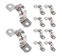 10 Pezzi Morsetto Staffa a U 16mm in Acciaio Inossidabile, Anello di Collegamento per Tubo con Scheda di Guida da Sella, Per Tutti i Tipi