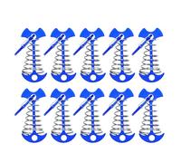 10 pezzi mulino a vento picchetti di ancoraggio per copertura osso di pesce pioli molle tenditore linea regolatore di copertura di pianificazione della copertura resistente