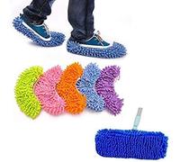 10 pezzi multi-funzione polvere spolverino mocio ciabatte copriscarpe, morbido lavabile riutilizzabile in microfibra calzini piedi strumenti di pulizia del pavimento copertura scarpe