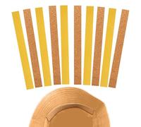 10 Pezzi Nastri Di Sughero Autoadesivi Per Riduzione Cappello, Nastro Adesivo Regolabile Taglia, Soluzione Ottimale Vestibilità Perfetta, Nastri Sughero 200x20x2 mm Per Adattare Misura Cappelli