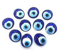 10 pezzi Nazar Boncuk Boncugu 2,5/3/4/5 cm occhio blu, occhio Evil Eye, portafortuna turco, regali per gli ospiti, perle decorative in vetro, amuleto da parete, decorazione da parete, (10,3 cm)