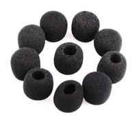 10 pezzi nero bavero auricolare microfono antivento copertura in schiuma spugna microfono mini dimensioni lavalier microfono parabrezza filtri pop