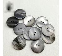 10 pezzi nero madreperla conchiglia grigio rotondo 2 fori bottoni con retro piatto abito fai da te gemelli invito album cucito decorazioni-10 pezzi bottoni a 2 fori-32L 20.0 MM