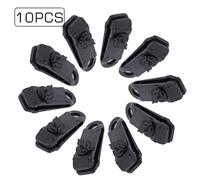 10 Pezzi Nero Plastica Tenda Tarp Parasole Gancio Morsetto Campeggio All'Aperto