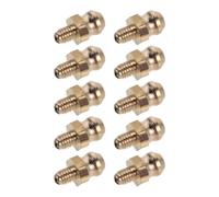 10 Pezzi Nipplo Grasso Dritto M4x0,7 in Ottone Rame Mini per Manutenzione | Filetto M4, Parete Interna Liscia e Finitura Precisa, per Guide Cnc e Assi Rotanti Mini