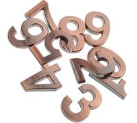 10 Pezzi Numeri Civici Adesivi 5cm Bronzo, Cifra 3d per Hotel e