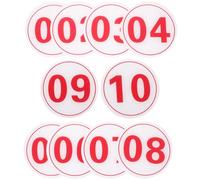 10 Pezzi Numeri Civici Autoadesivi in Acrilico per Hotel e Ufficio | Leggibili, Non Sbiadiscono, Numeri Piccoli, per Porte e Stanze, Set 1-10 su Fondo Bianco