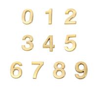 10 Pezzi Numeri di Casa Moderni 0-9 Finitura Elettroplaccata | Plastica Abs, Aspetto Opaco Spazzolato, Contrasto Chiaro, per Corridoi Poco e Complessi Residenziali