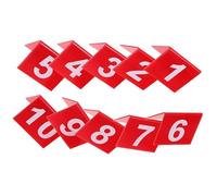 10 Pezzi Numeri Tavolo in Acrilico Rosso, Doppia Faccia, per Tavoli | Design Semplice e Minimalista, per Numeri D’ordine e Sale Banchetti, Uso Esterno, Lettura Rapida