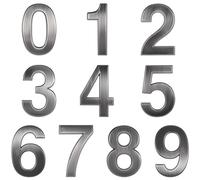 10 Pezzi Numero Civico in Plastica, Targhetta Contemporanea | Stile Linee Pulite, Facile da Leggere e Rimuovere, per Piano e Numero Stanza