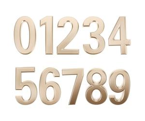 10 Pezzi Numero Civico Metallico 3d, Autoadesivo, Oro | Abs, Visibilità Migliorata, Stile Moderno Elegante, per Case e Strutture Ricettive, Installazione Semplice