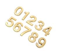 10 Pezzi Numero Civico Moderno in Alluminio Oro 7cm