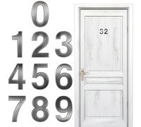 10 Pezzi Numero Civico Plastico Moderno in Rilievo | Facile da Leggere, Installazione Semplice, Rimozione Rapida, Stile Moderno, per Piano e Numero Stanza