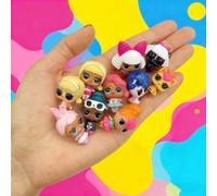 10 pezzi Nuova e raffinata serie di mini bambole LOL SURPRISE casuali, giocattoli, regalo di compleanno, materiale PVC, altezza 3 cm, regali per vacanze, regali di Natale Dieci piccoli bambini a casoP
