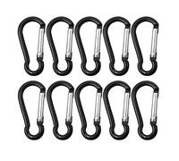10 pezzi nuovo nero S Size moschettone campo clip gancio portachiavi escursionismo arrampicata design conveniente