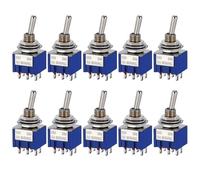 10 pezzi ON-OFF-ON/ON-ON Interruttori a levetta in miniatura Mini MTS-102 103 202 203 Interruttore a pulsante di accensione 3 pin 6 pin(6Pin ON-ON)