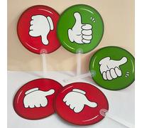 10 pezzi Palette a doppia faccia con pollice su/giù - Segnali di feedback per l'insegnamento in classe per bambini & insegnanti, Giochi in classe, Premi di insegnamento, Strumenti di interazione e ric