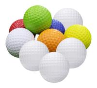10 Pezzi Pallina da Allenamento Golf Colorata, Gomma | Uso su Erba Artificiale e Bastoni, per Lezioni e Scuola, Finitura Liscia, Bordo Morbido Colore Casuale