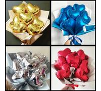 10 pezzi palloncini a forma di cuore in foil da 10 pollici, colori: oro, argento, oro rosa, rosso, verde, rosa, blu, viola, magenta, adatti per proposte, anniversari di matrimonio, sorprese romantiche