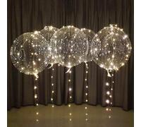 10 pezzi Palloncini trasparenti con illuminazione a LED - Adatti per matrimoni, addii al celibato, anniversari, compleanni, decorazioni per matrimoni, allestimenti scenici, palloncini a bolle di elio