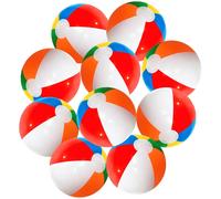 10 pezzi Pallone da spiaggia gonfiabile, 30 cm Decorazione per feste in piscina/spiaggia, palloncini in 6 colori per attività all'aperto, accessori sportivi, elementi essenziali per la spiaggia, galle