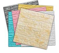 10 Pezzi Pannelli Imbottiti Murali Imbottiti Auto-collisione 3d, Testiera A Buccia E Bastoncini, Applicabile A Soggiorno, Camera Da Letto, Muro Di Tv E Ristrut(Size:70cm*70cm*7mm,Color:Azzurro)