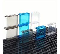 10 pezzi Pannello trasparente 1x4x3 con finestrella a puntini, accessori per costruzione di case, parti di blocchi da costruzione per casa fai-da-te compatibili con 60581, decorazione per stanza, cost