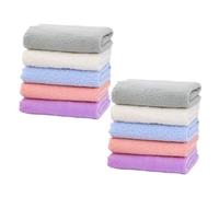 10 Pezzi Panno per Ragazzo Ragazza in Pile Coral | Viso e Mani, Traspirante e Delicato sulla Pelle, per Famiglie e Bambini
