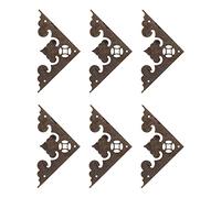 10 Pezzi Paraspigoli Antichi, Mobili Retrò in Metallo Paraspigoli Ad Angolo Retto, Copertura Angolare Decorativa Vintage Fai Da Te per Scatola di Legno Armadio