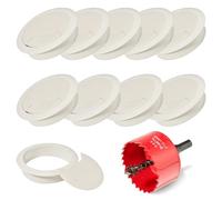 10 Pezzi Passacavi Scrivania, Diametro 60 mm Passacavo per Scrivania, passa cavi da scrivania, passacavo, Copri Foro per Cavi da Scrivania, con 1 Sega a Tazza 60 mm