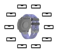 10 Pezzi Passante Cinturino Orologio in Silicone,Anello Cinturino Garmin 22mm,Ferma Orologio Gomma,Anelli di chiusura ricambio per Garmin Forerunner 35 735xt 235/fenix 5 6 7/Huawei