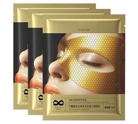 10 Pezzi Patch Occhi Oro a Nido d'Ape con Esapeptide, Maschera Occhi Idratante e Rassodante per Borse, Occhiaie e Rughe, Effetto Tensore e Elasticizzante, Skincare Coreana
