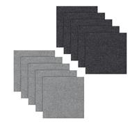 10 Pezzi Pavimento Ddesivo Grigio Scuro + Chiaro, 50 x 50 cm, Piastrelle Adesive Pavimento 2,5㎡, Antistatiche, Antiscivolo Moquette Adesiva, Casa Uffici Commercio Quadrotte di Tappeto Salotto