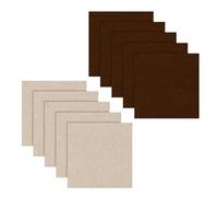 10 Pezzi Pavimento Ddesivo Kaki + Marrone Scuro, 50 x 50 cm, Piastrelle Adesive Pavimento 2,5㎡, Antistatiche, Antiscivolo Moquette Adesiva, Casa Uffici Commercio Quadrotte di Tappeto Salotto