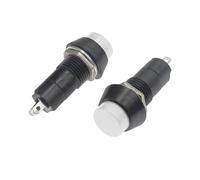 10 pezzi PBS-11A 12 mm Interruttore a pulsante in plastica con blocco automatico Blocco porta 1 A 250 V CA 2 pin PBS-11B(WHITE)