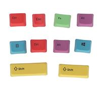 10 Pezzi Pbt Keycap Versione Processo di Sublimazione della Tintura Keycap per Tastiera, Copritasti Colore CMYK per Tastiera, Grafici di Calibrazione del Colore