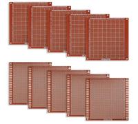 10 Pezzi PCB Circuito Stampato Millefori Scheda Prototipo Universale, 10x10 cm Prototipi Elettronici Fai-da-Te Forata Basetta, Doppia Faccia PCB Circuito Stampato Prototype per Progetto DIY