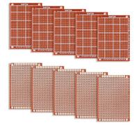 10 Pezzi PCB Circuito Stampato Millefori Scheda Prototipo Universale, 7x5 cm Prototipi Elettronici Fai-da-Te Forata Basetta, Doppia Faccia PCB Circuito Stampato Prototype per Progetto DIY