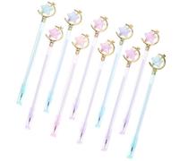 10 Pezzi Penna Gel a Forma di Stella in Plastica per Note Rapide Eleganti | Finitura Scintillante, Aspetto Moderno e Decorativo, Regalo per Amanti della Cancelleria, Uso su Carta Stile Casuale