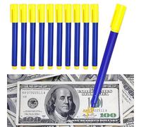 10 Pezzi Penna per Banconote False, Penna Controllo per Soldi Professionale, Penne Validatore Banconote Contraffatte, per Rilevare Euro, Dollari Statunitensi, Sterline, Won ecc. 133 x 12 mm (Blu)