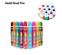 10 pezzi Penne a punta fine con stampa a pois e graffiti, articoli di cartoleria per bambini, strumenti per disegno e arte, penne per acquerello, regalo di benvenuto per il ritorno a scuola 10 colori 
