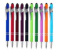 10 Pezzi Penne a Sfera Ispiratrici 14cm con Citazioni Motivazionali,Penna Stilo Touch Screen in Metallo a Inchiostro Nero per Scrivania Ufficio Regalo per Boss
