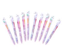 10 Pezzi Penne a Sfera Multicolore Retrattili,Retractable Ballpoint Pen Unicorn,per Ufficio Scuola Forniture Regalo di Studenti.