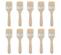 10 Pezzi Pennello per Dipingere Chip 2 Pollici in Legno | Setole Ibride a Bassa Perdita, Manico Liscio, Bordi Arrotondati, per Lavori Creativi e Pulizia Vetri