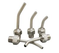 10 pezzi per macchine utensili CNC compatibili 1/8 pollici PT installazione filettata ugello di raffreddamento ad alta pressione materiale in acc 3/8" Diameter 16.2mm(0.64in) Tube length 50mm(1.97in)