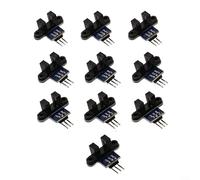 10 pezzi per modulo sensore di velocità accoppiatore ottico IR, sensore di misurazione della posizione della velocità 3,3 V-5 V per la gestione del segnale in esperimenti industriali e hobby