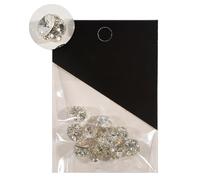 10 pezzi per nail art 3D glitter strass cristalli nail art decorazioni rivetti in metallo gioielli